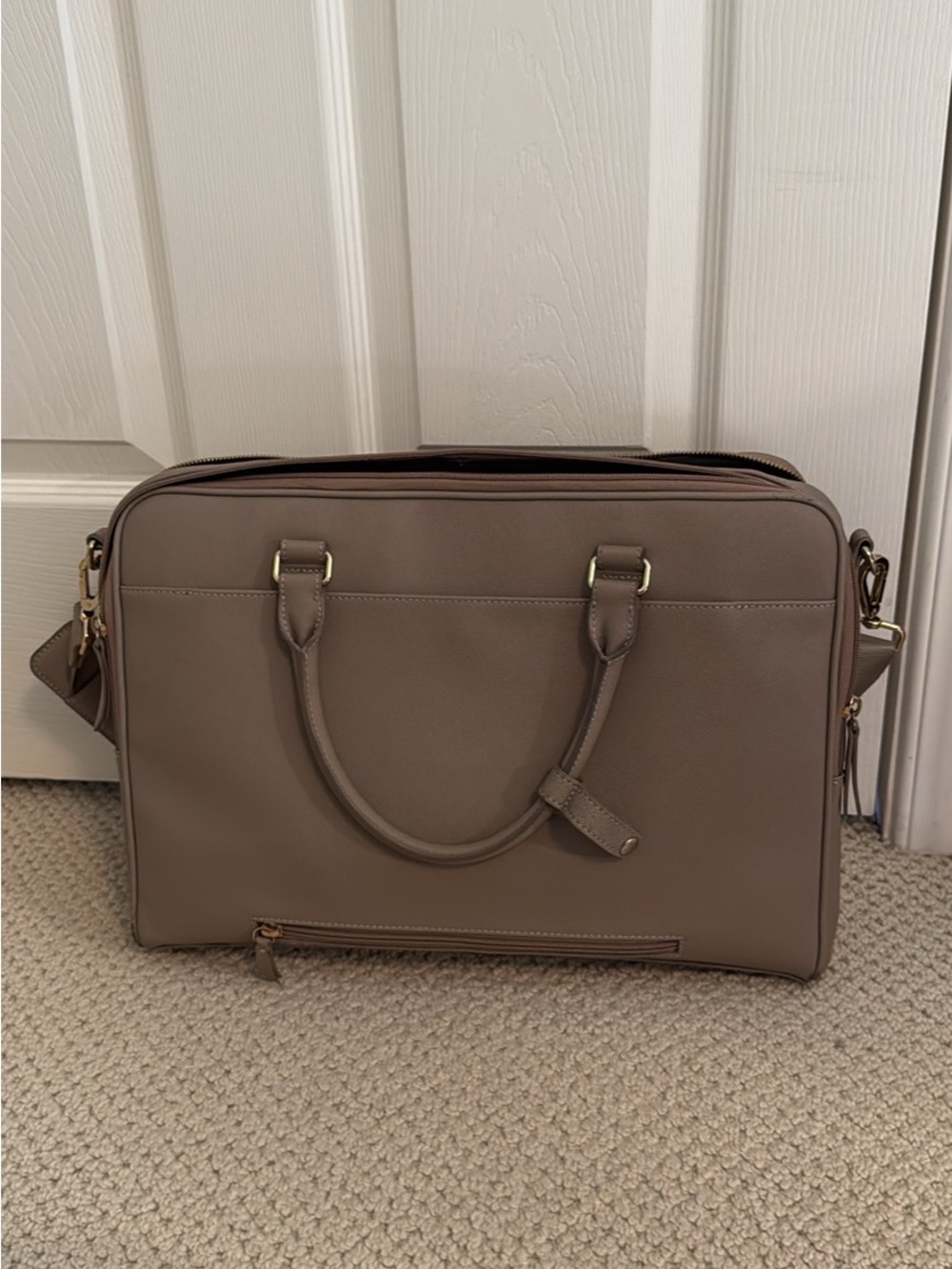 Samsonite Taupe Laptop Bag with Detachable Shoulder Strap - Picture 3 of 9